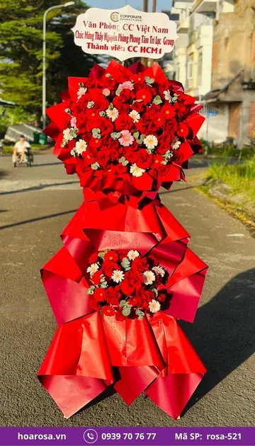 Kệ hoa chúc mừng rosa-521