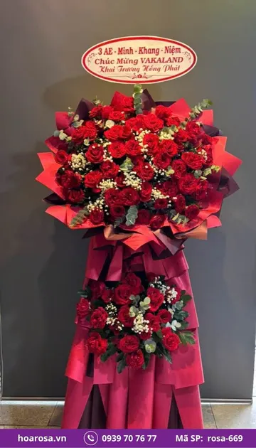 Kệ hoa chúc mừng rosa-669