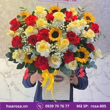 Giỏ hoa rosa-805