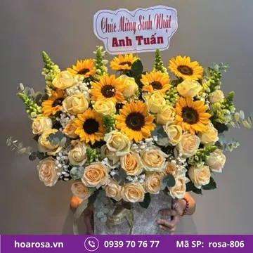 Giỏ hoa rosa-806