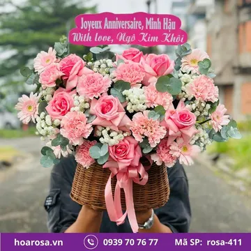 Giỏ hoa rosa-411