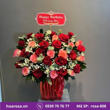 Giỏ hoa rosa-808