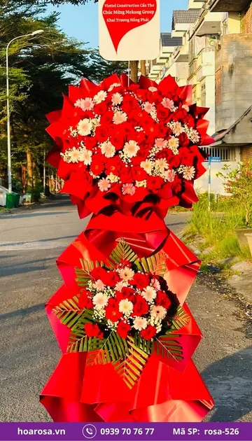 Kệ hoa chúc mừng rosa-526