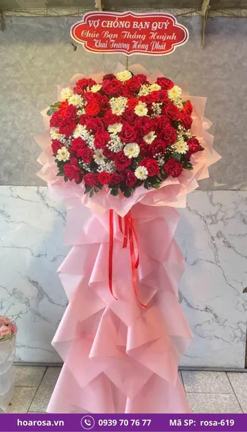 Kệ hoa chúc mừng rosa-619