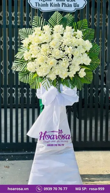 Hoa chia buồn rosa-959