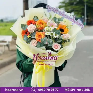 Bó hoa rosa-368