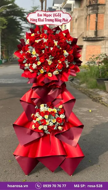 Kệ hoa chúc mừng rosa-528