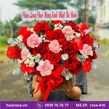 Giỏ hoa rosa-416