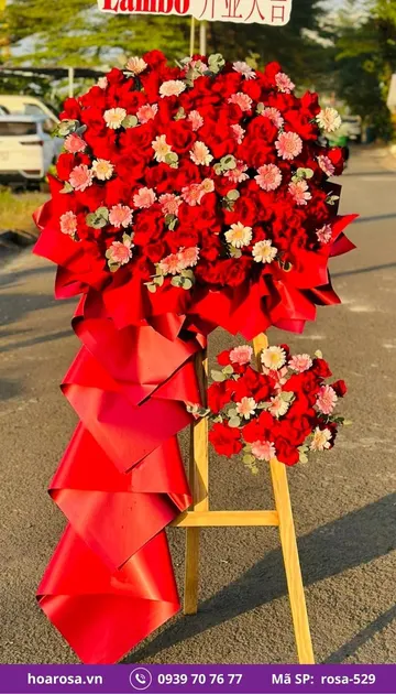 Kệ hoa chúc mừng rosa-529