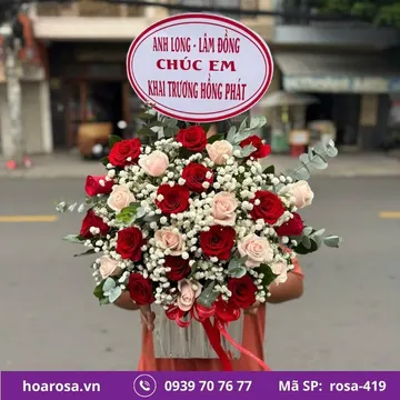 Giỏ hoa rosa-419