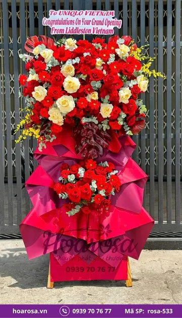 Kệ hoa chúc mừng rosa-533