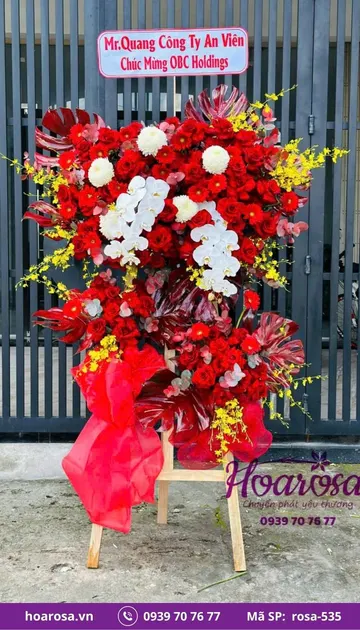 Kệ hoa chúc mừng rosa-535
