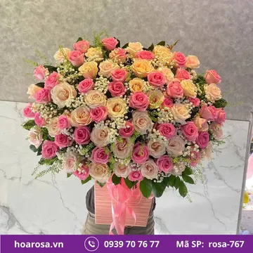 Giỏ hoa rosa-767