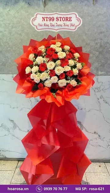 Kệ hoa chúc mừng rosa-621