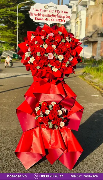 Kệ Hoa Chúc Mừng rosa-324