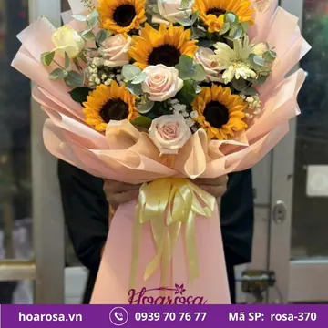 Bó hoa rosa-370