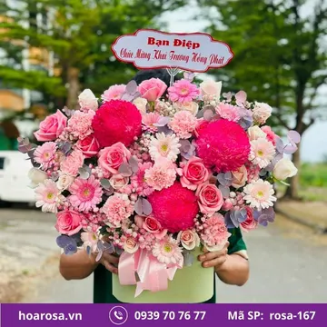 Giỏ hoa rosa-167