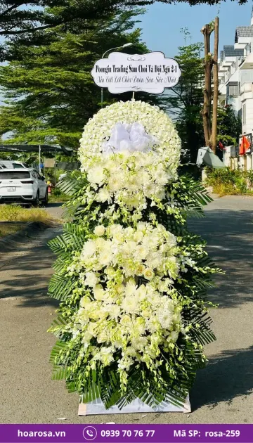 Hoa chia buồn rosa-259
