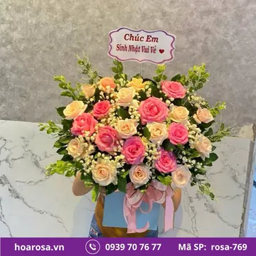 Giỏ hoa rosa-769