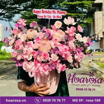 Giỏ hoa rosa-169