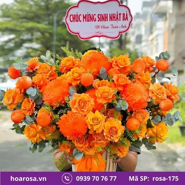 Giỏ hoa rosa-175