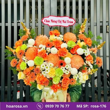 Giỏ hoa rosa-176