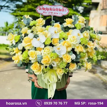 Giỏ hoa rosa-194