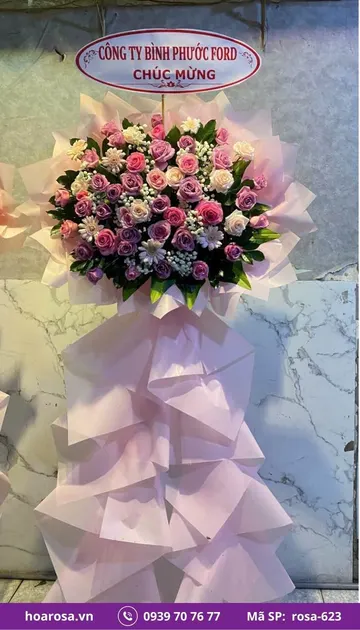Kệ hoa chúc mừng rosa-623
