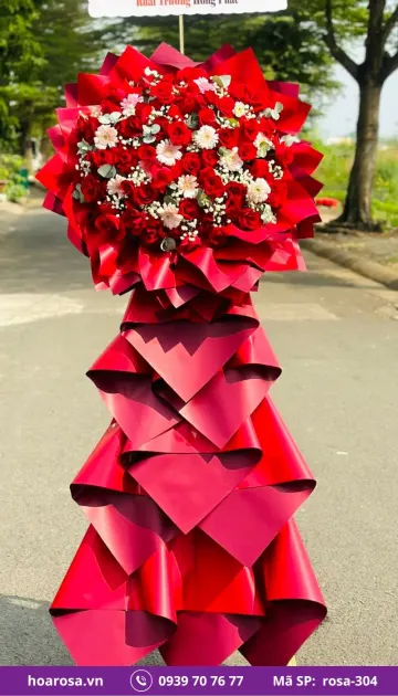 Kệ Hoa Chúc Mừng rosa-304