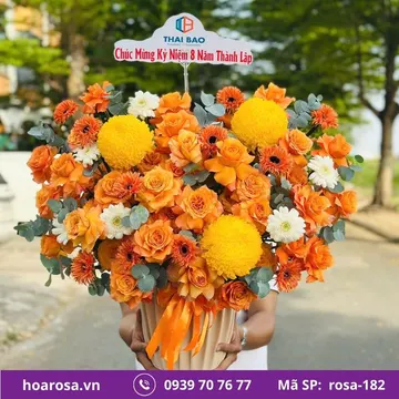 Giỏ hoa rosa-182