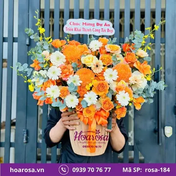 Giỏ hoa rosa-184