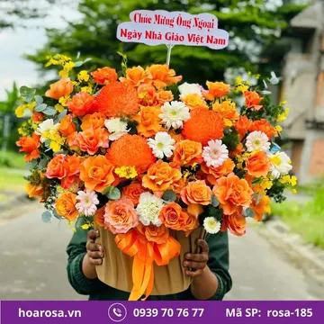 Giỏ hoa rosa-185