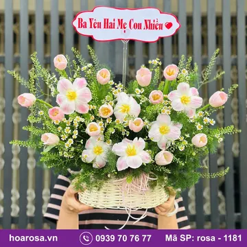 Giỏ hoa rosa-1181