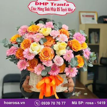 Giỏ hoa rosa-1419