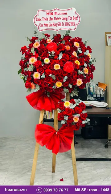 Kệ hoa chúc mừng rosa-1448