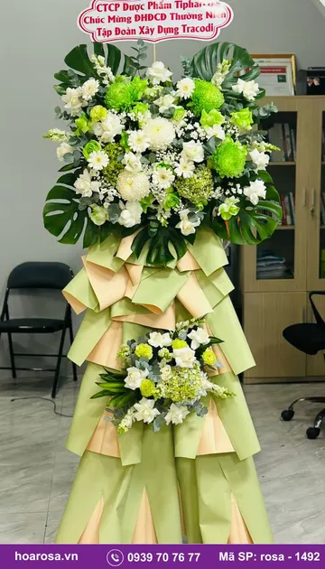 Kệ hoa chúc mừng rosa-1492