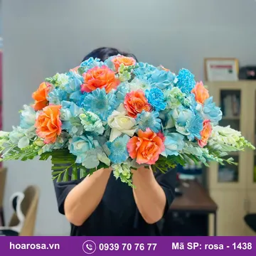 Dĩa hoa để bàn rosa-1438