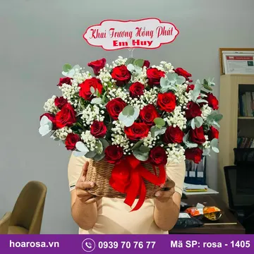 Giỏ hoa rosa-1405