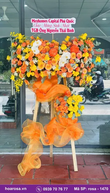 Kệ hoa chúc mừng rosa-1470