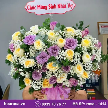 Giỏ hoa rosa-1414