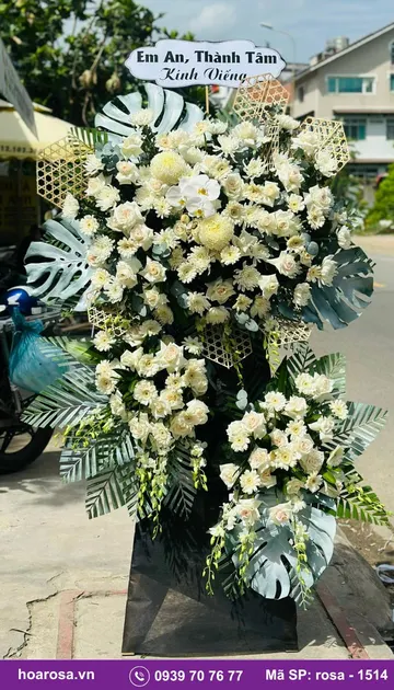 Hoa chia buồn rosa-1514