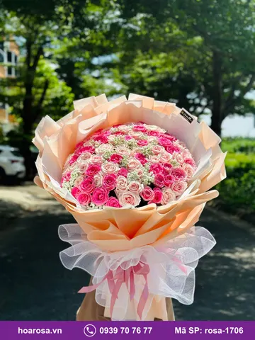 Bó hoa rosa-1706