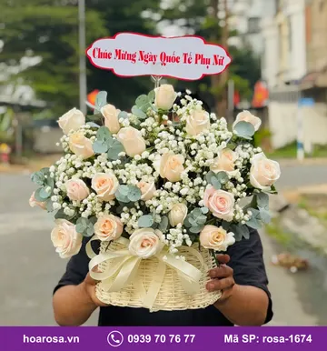 Giỏ hoa rosa-1674