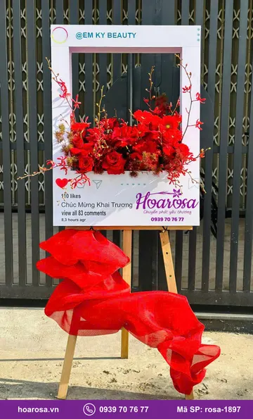 Hoa chúc mừng gắn bảng rosa-1897