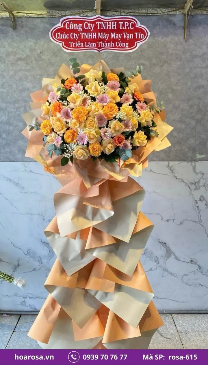 Kệ hoa chúc mừng rosa-615