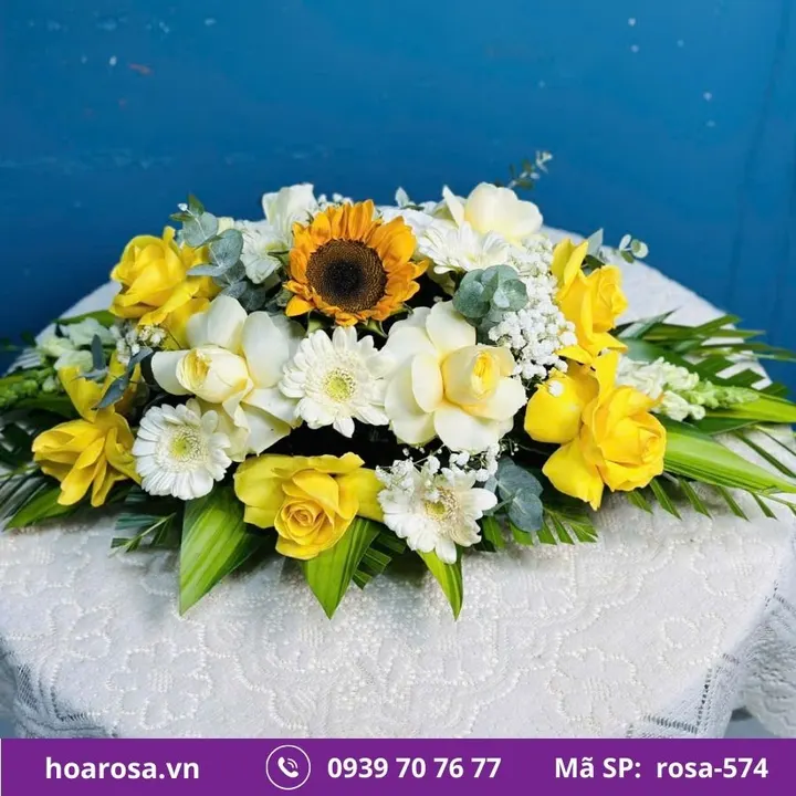 Dĩa hoa để bàn rosa-574