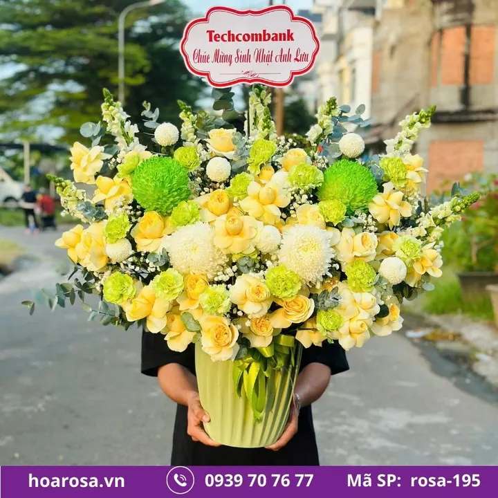 Giỏ hoa rosa-195