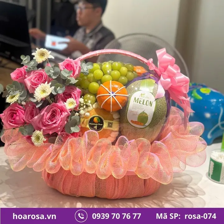 Giỏ trái cây rosa-074