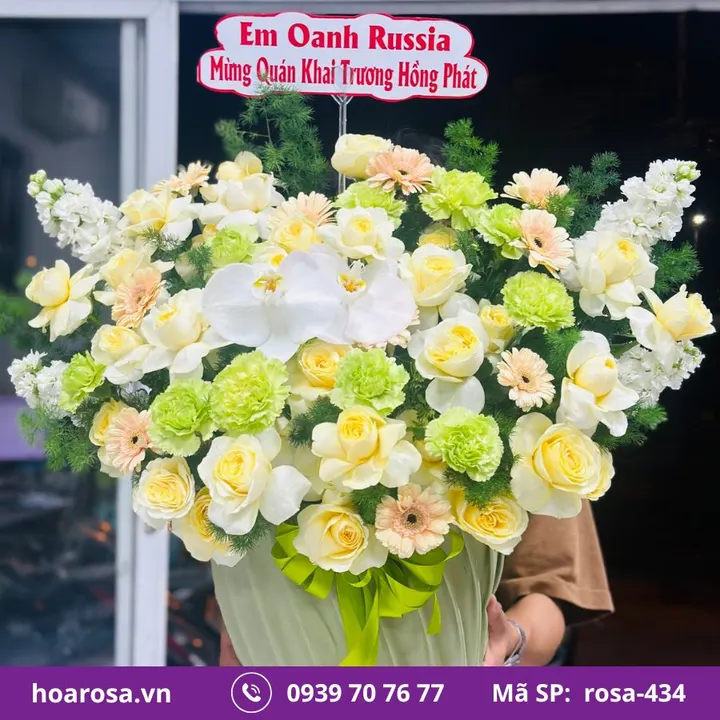 Giỏ hoa rosa-434