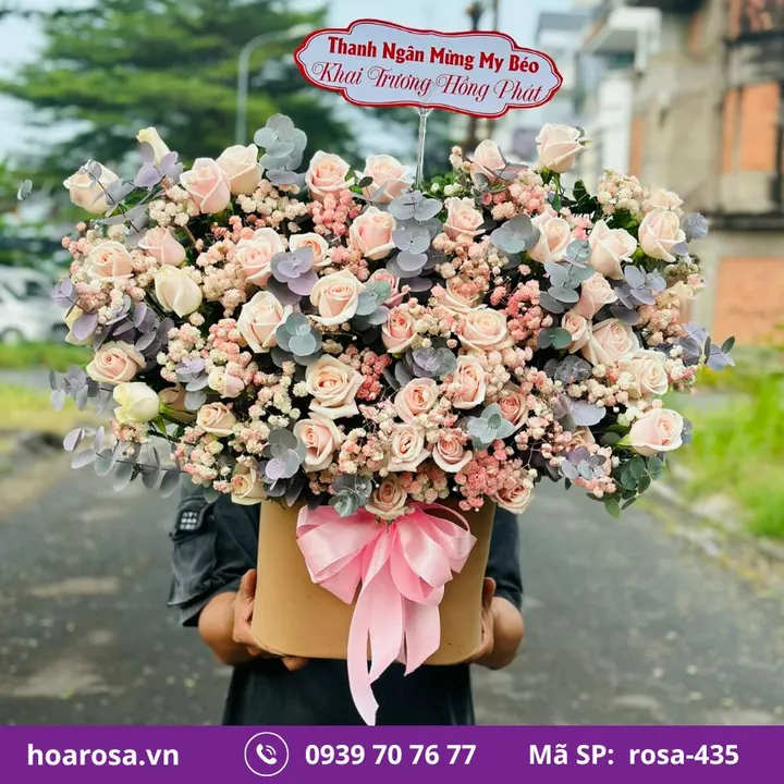 Giỏ hoa rosa-435